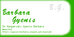 barbara gyenis business card